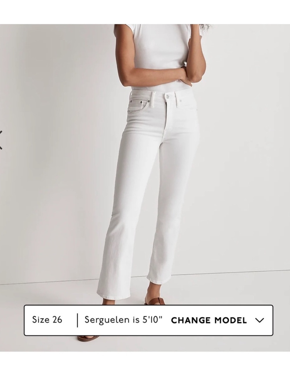 Madewell White Cali Demi Boot Jeans | Size 25